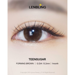 【散光】Lenbling Eye Only 1 Month Teensugar Forming Brown 每月抛棄散光彩妝隱形眼鏡